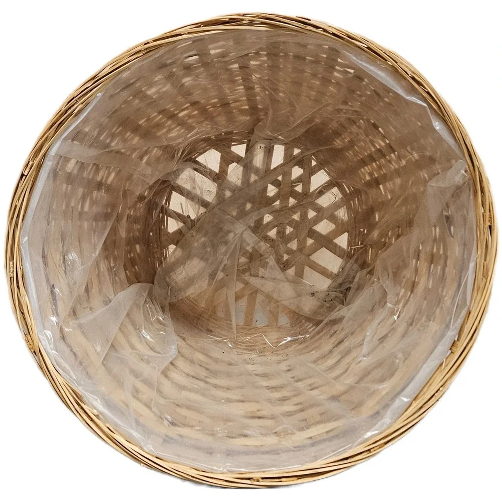 Set of‎ 3 Woven Baskets Natural Bamboo Seagrass Storage/Waste Baskets Pot Covers